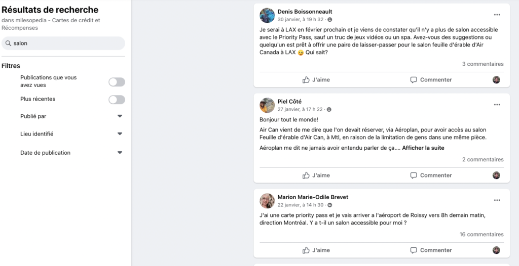 Search for Milesopedia group lounge