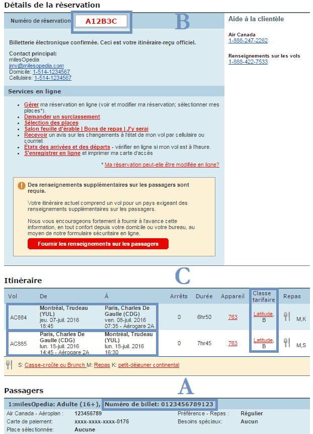 aéroplan étape 6 mail