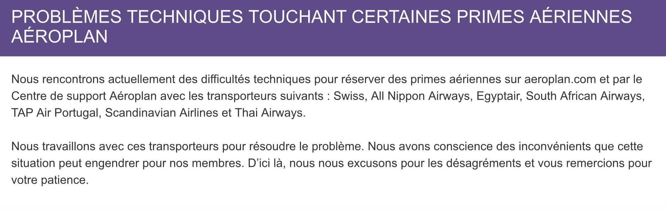 aeroplan prob techniques