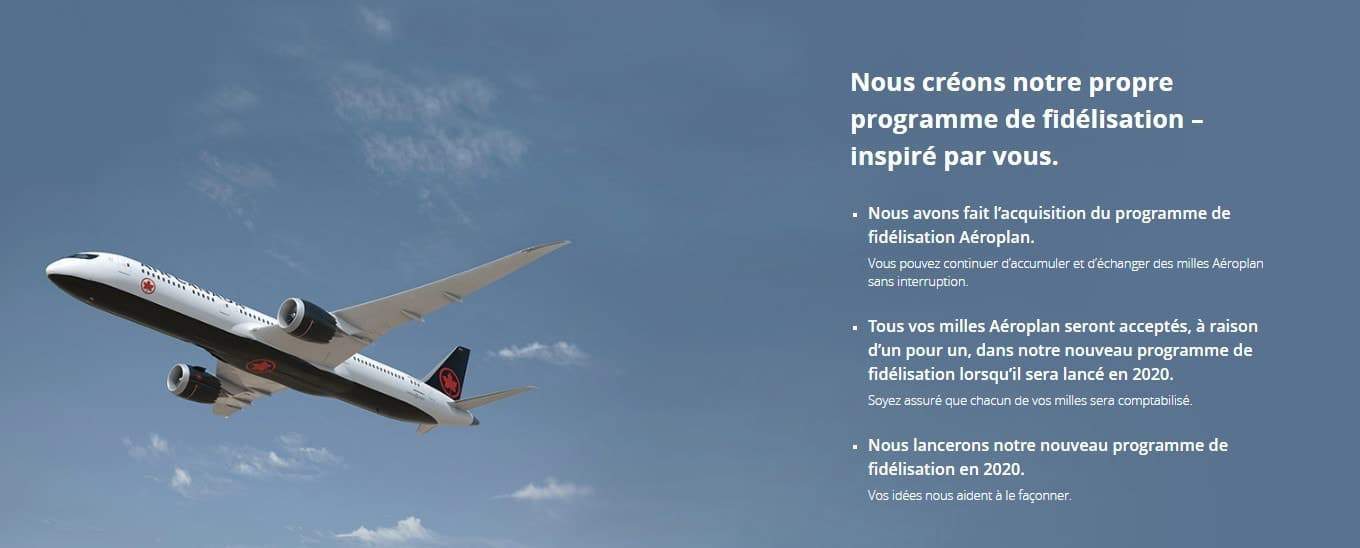 air canada aeroplan milles 1 pour 1