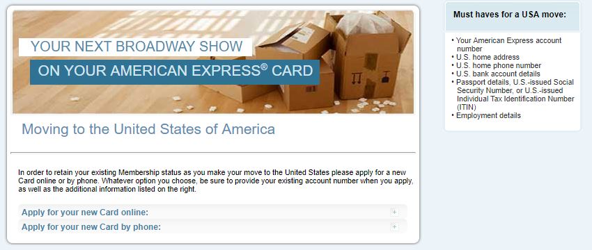 amex global transfer requis