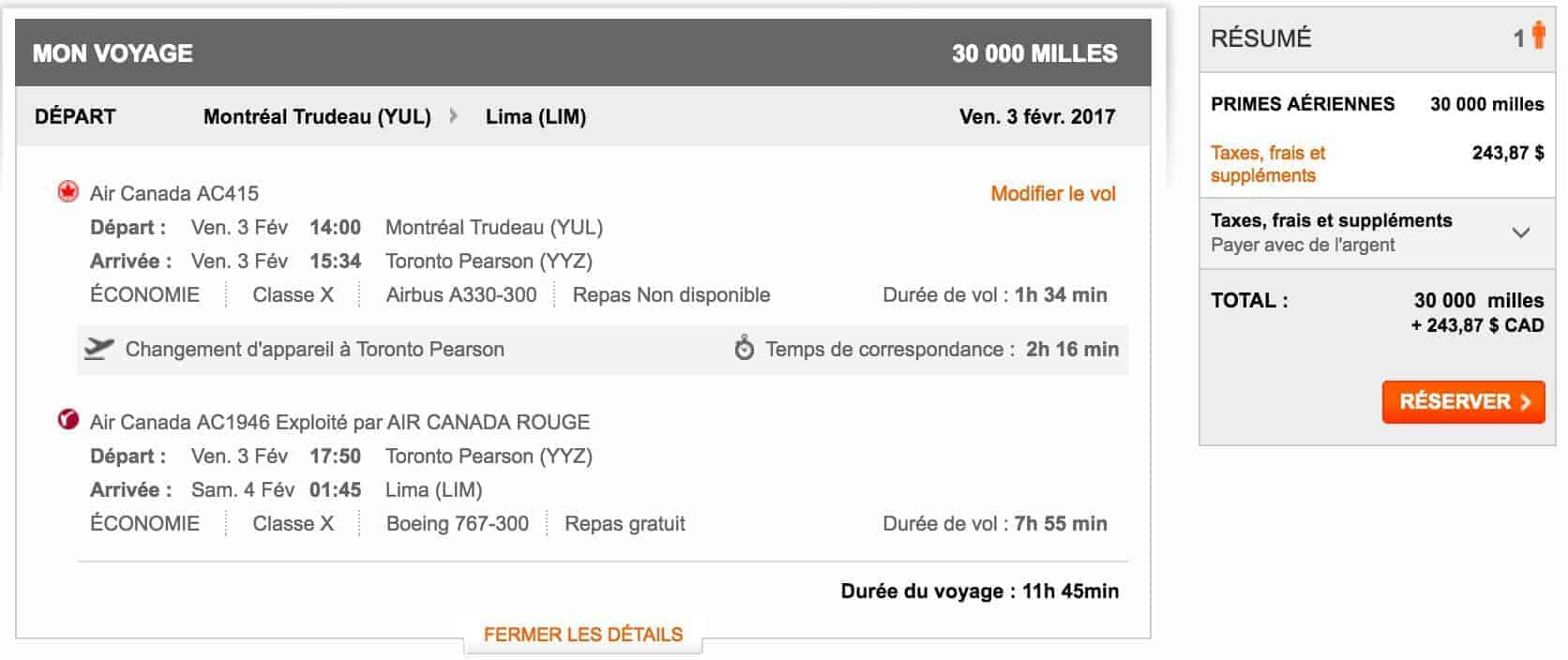 ap yul yyz lim normal