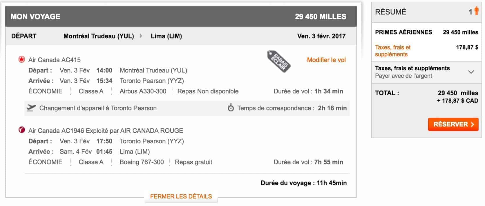 ap yul yyz lim rabais