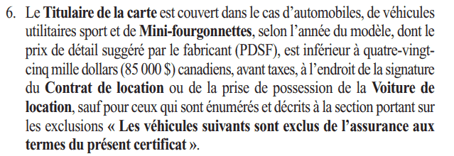 assurance carte platine 85 000