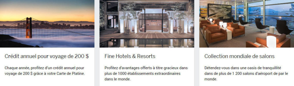 avantages voyages platine