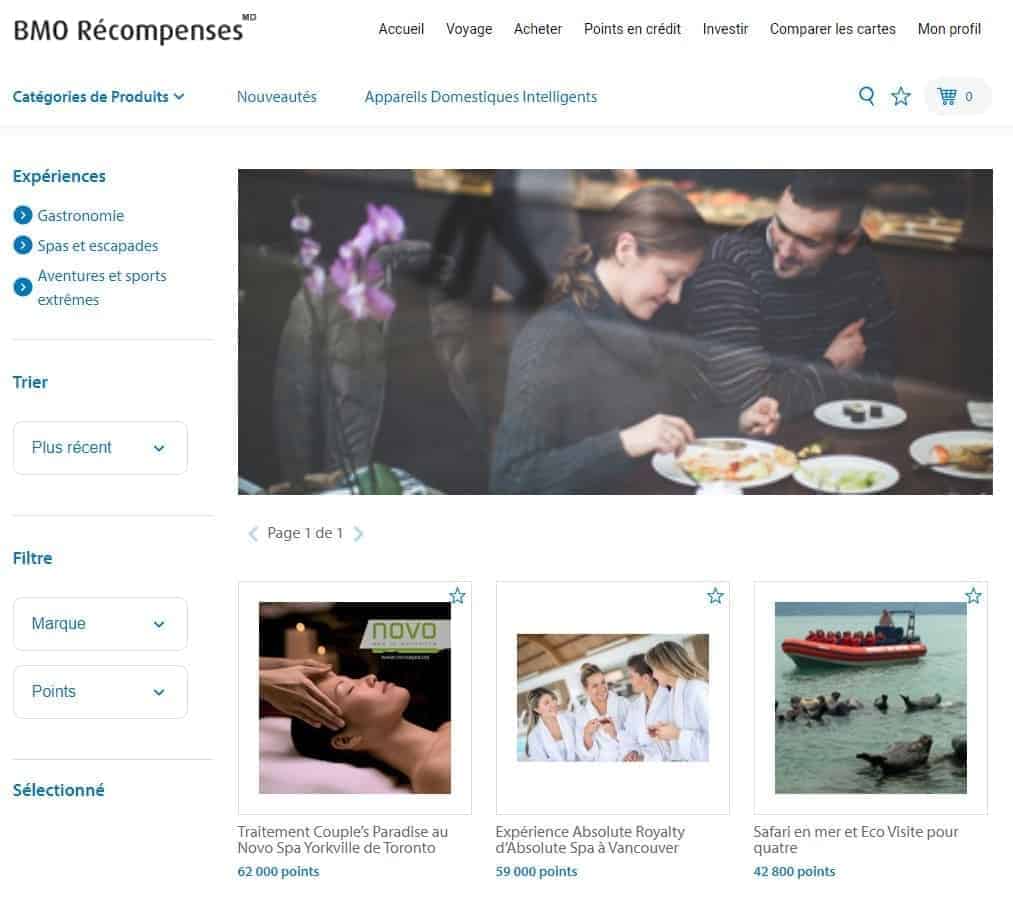 bmo experiences points 1