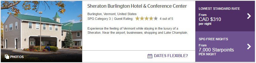 burlington sheraton