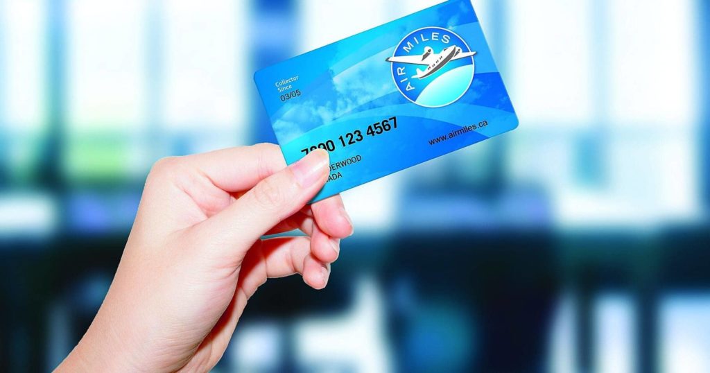 carte air miles en main