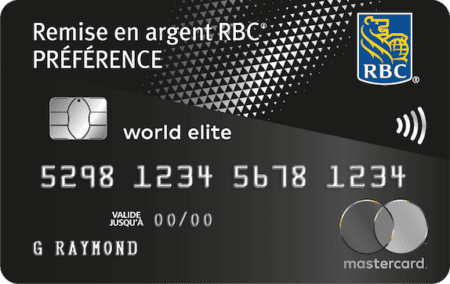 Carte remise en argent preference world elite rbc fr