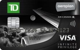 carte visa infinite privilege td aeroplan