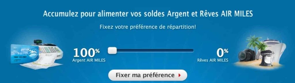 curseur air miles 100 argent