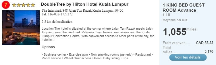 double tree by hilton hotel kuala lumpur air miles