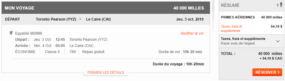 egyptair 787 aeroplan economy