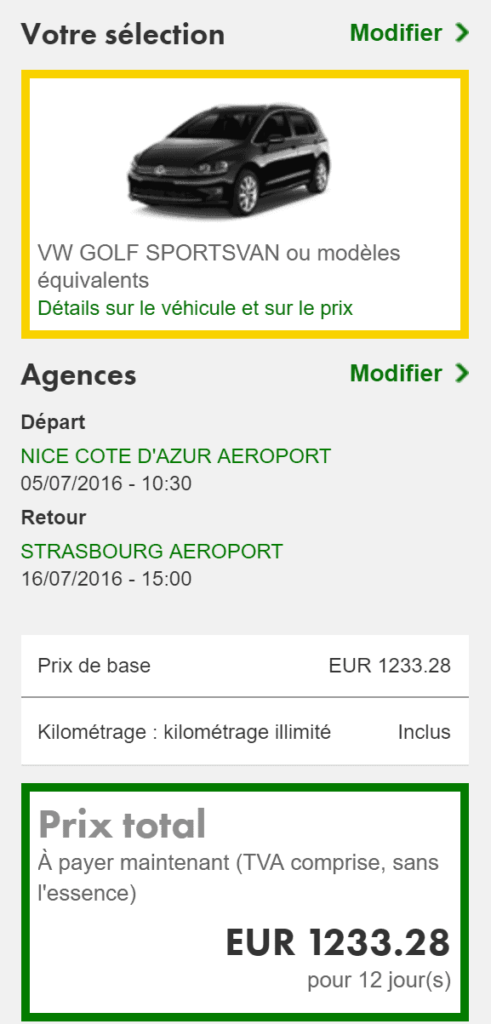 europcar public price