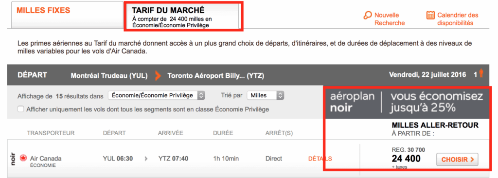 exemple de tarif du marche