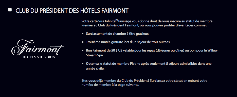 fairmont visa