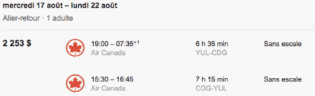 gf air canada yul cdg