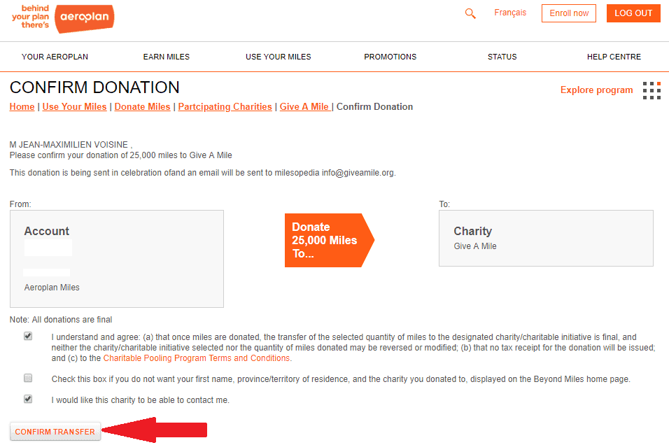 give a mile aeroplan 3