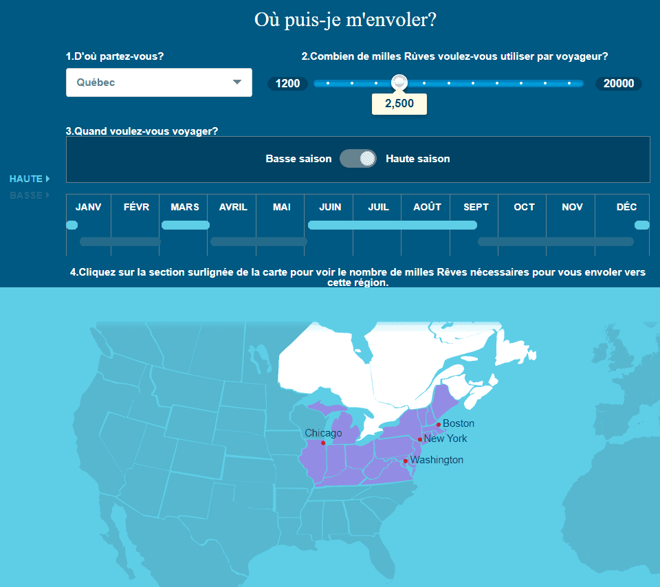 haute saison billet air miles2
