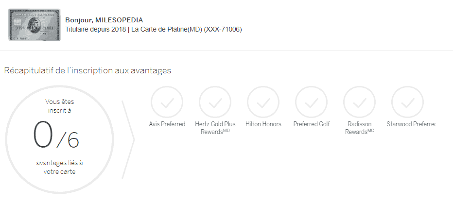 inscription avantages platine amex