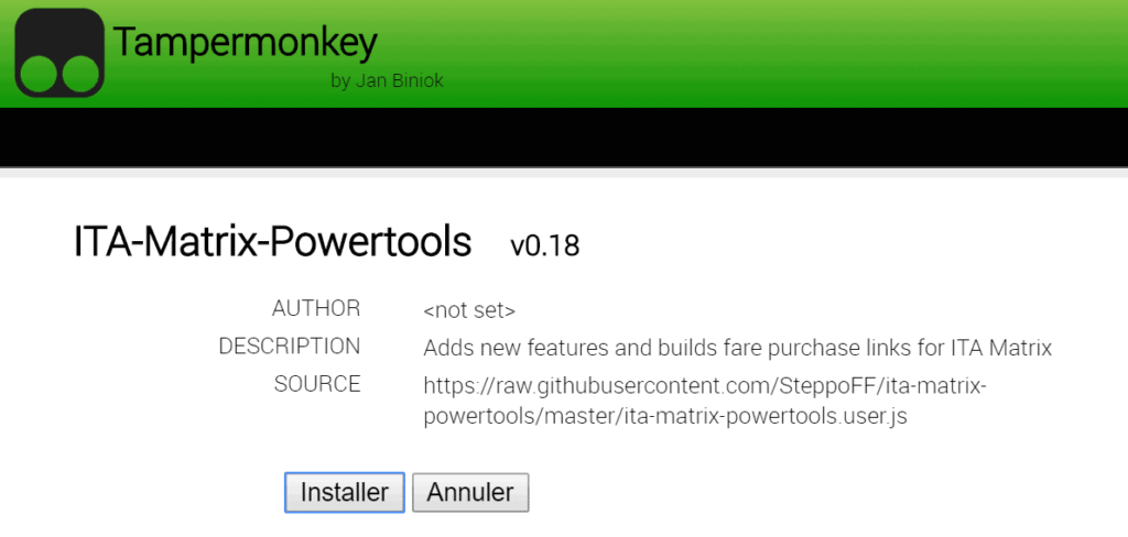 ita tampermonkey script install