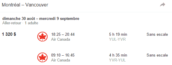 Partir à Vancouver Avec Des Miles Aéroplan