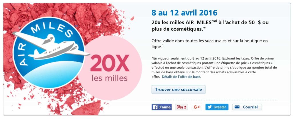 jean coutu prime 20x air miles