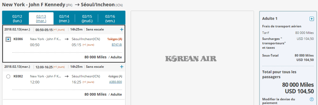 korean air first