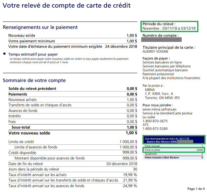 mbna best western releve total