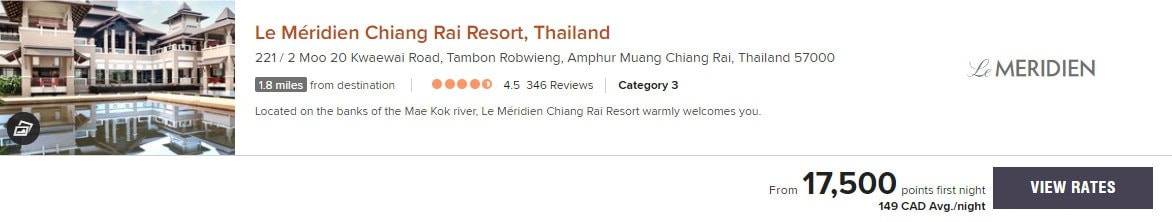 meridien chiang rai resort marriott bonvoy