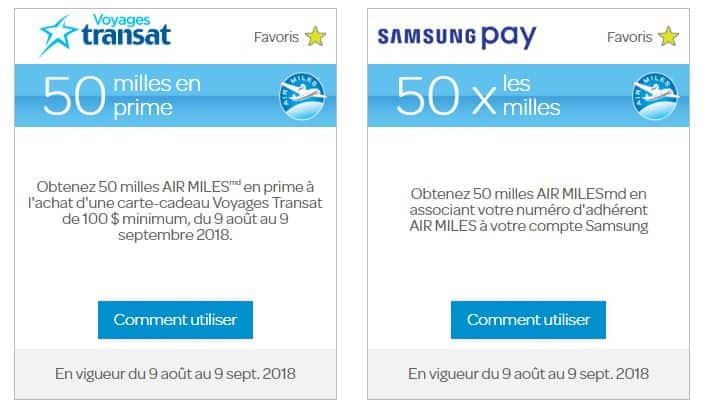 offre rentree des milles air miles 2