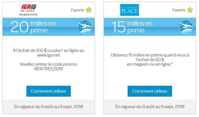 offre rentree des milles air miles 3