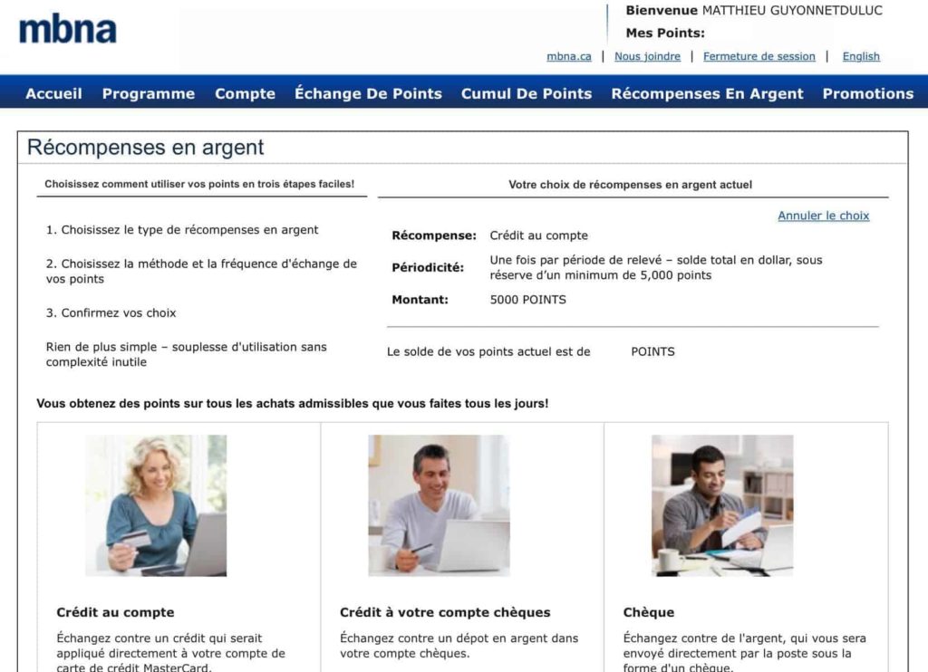 recompense en argent automatique