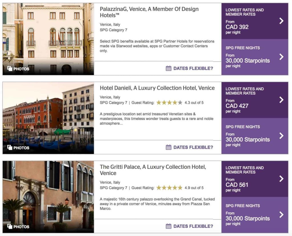starwood preferred guest venise italie 1