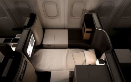 swiss business class bed