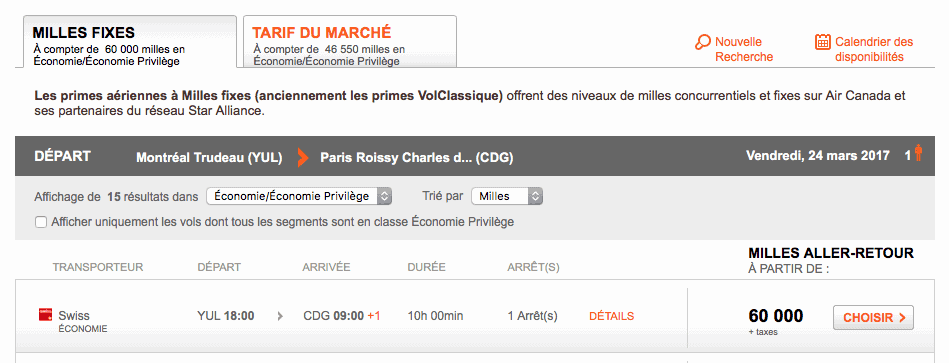 tarif prix fixe swiss