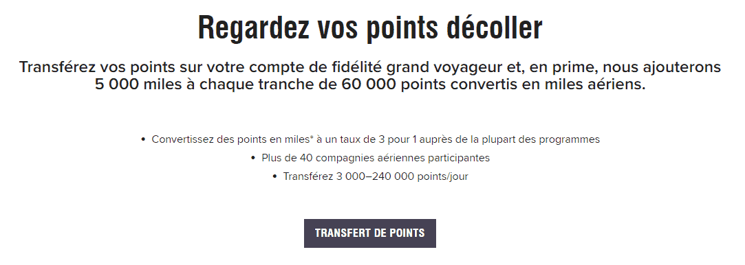 transfert points miles marriott bonvoy