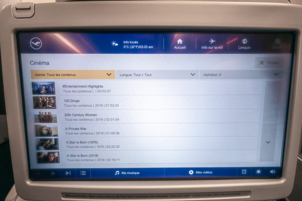 Lufthansa A350 LH475 classe affaires 30