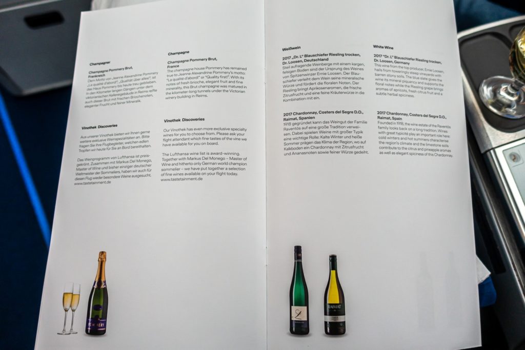 Lufthansa A350 LH475 classe affaires 47