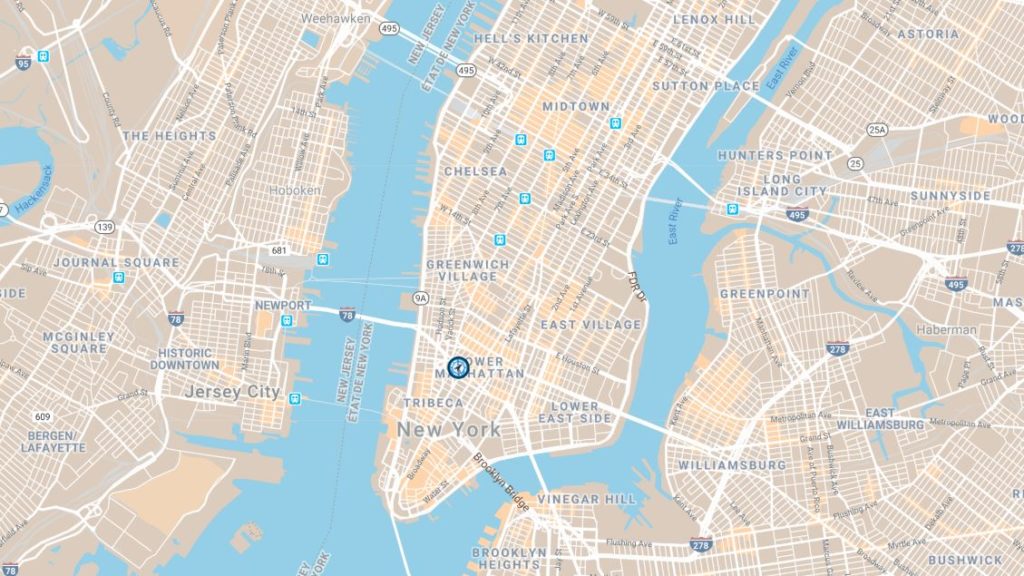 sheraton tribeca map