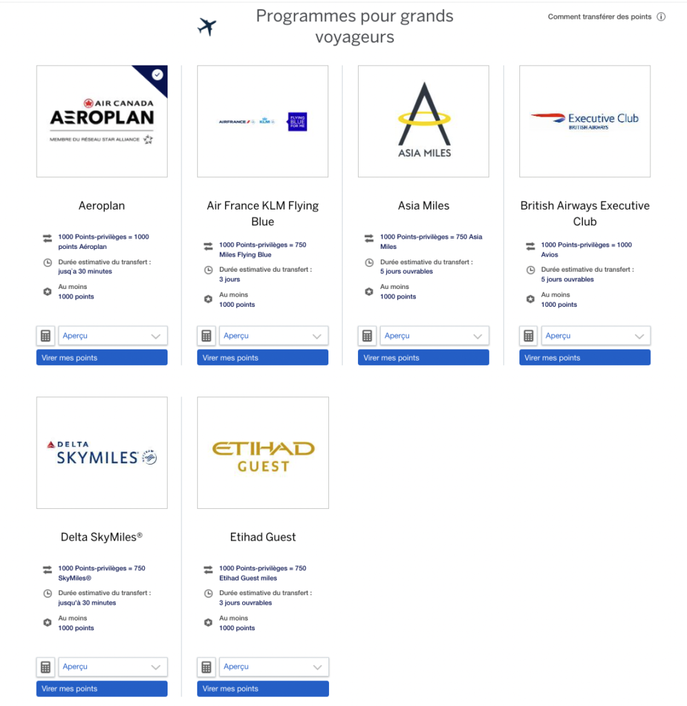 Programmes Aériens