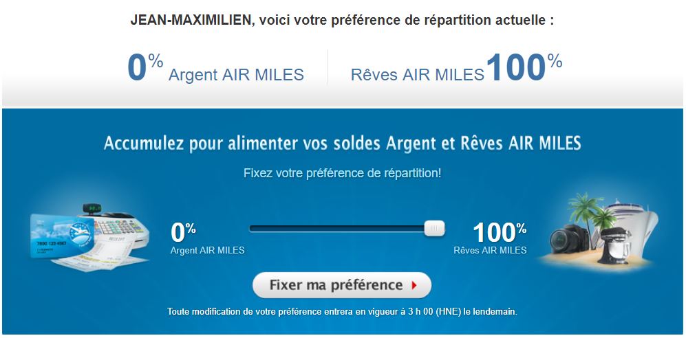 accumulation air miles jm