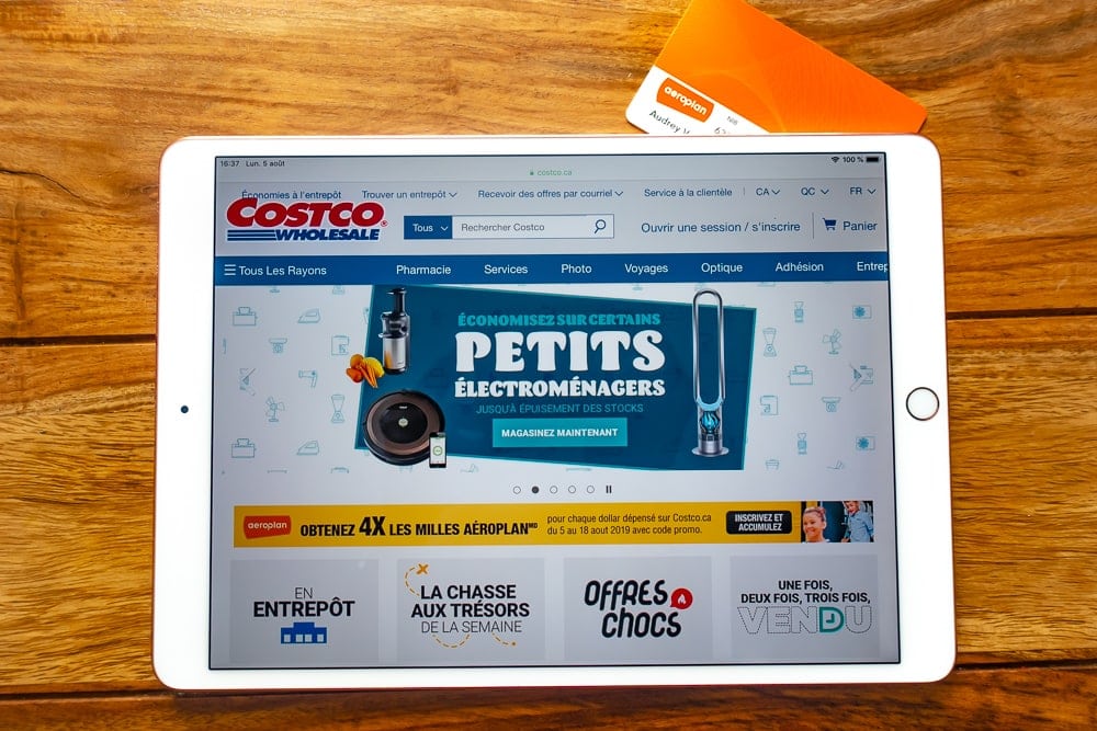 aeroplan costco ipad