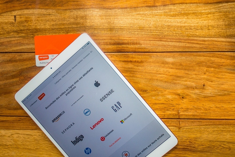aeroplan netboutique ipad