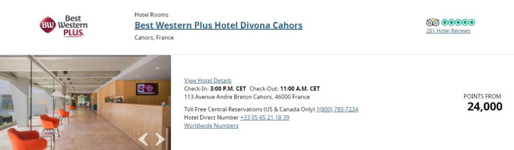 best western plus hotel divona cahors tarif