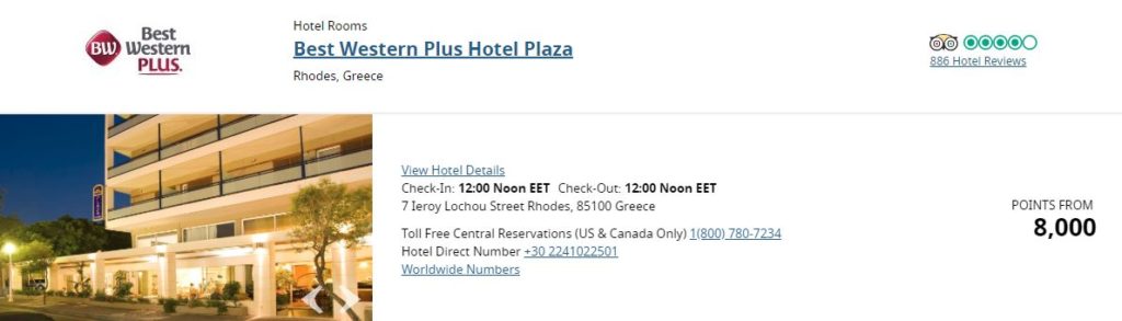 best western plus hotel plaza tarifs