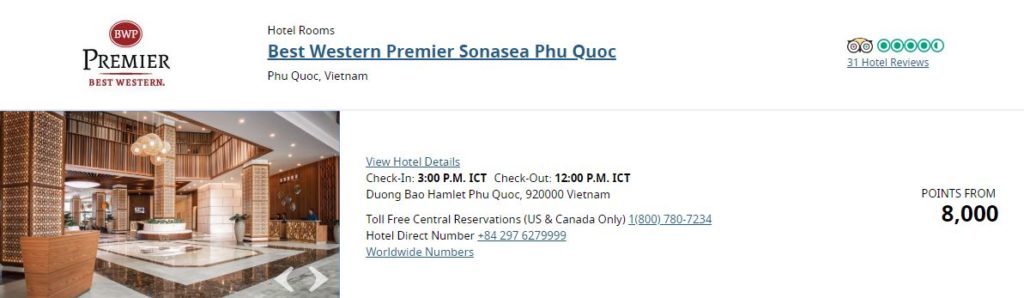 best western premier sonasea phu quoc tarifs