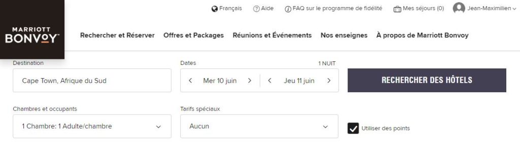 utiliser points marriott