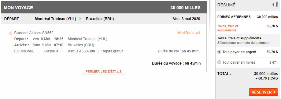brussels airlines aeroplan fr