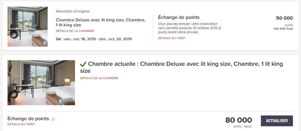 marriott bonvoy ajustement tarifaire details